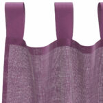 vidaXL Voálové závesy so slučkami, 2 ks, fialové, 140x175 cm – Obrázok 5