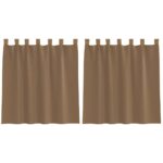 vidaXL Voálové závesy so slučkami, 2 ks, svetlohnedé 140x140 cm – Obrázok 2