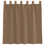 vidaXL Voálové závesy so slučkami, 2 ks, svetlohnedé 140x140 cm – Obrázok 4