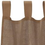 vidaXL Voálové závesy so slučkami, 2 ks, svetlohnedé 140x140 cm – Obrázok 5