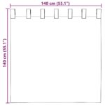 vidaXL Voálové závesy so slučkami, 2 ks, svetlohnedé 140x140 cm – Obrázok 8