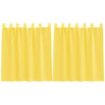 vidaXL Voálové závesy so slučkami, 2 ks, žlté, 140x140 cm – Obrázok 2