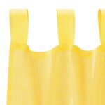 vidaXL Voálové závesy so slučkami, 2 ks, žlté, 140x140 cm – Obrázok 5