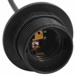 vidaXL Závesná lampa s 3 objímkami E27 čierna kovová – Obrázok 11