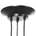 vidaXL Závesná lampa s 3 objímkami E27 čierna kovová – Obrázok 8