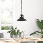vidaXL Závesná lampa E27 čierna Ø 31 cm železná – Obrázok 3