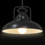 vidaXL Závesná lampa E27 čierna Ø 31 cm železná – Obrázok 6