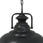 vidaXL Závesná lampa E27 čierna Ø 31 cm železná – Obrázok 8