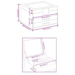 vidaXL Šperkovnica 3-vrstvová biela 23x20,5x14 cm – Obrázok 12