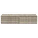 vidaXL Záhradný úložný box svetlosivý 220x50x58 cm polyratan – Obrázok 3