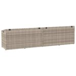 vidaXL Záhradný úložný box svetlosivý 220x50x58 cm polyratan – Obrázok 6