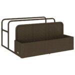 vidaXL Úložný plavák k bazénu, hnedý 110x100x57 cm, polyratan – Obrázok 2