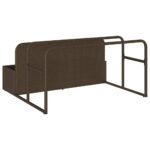 vidaXL Úložný plavák k bazénu, hnedý 110x100x57 cm, polyratan – Obrázok 7