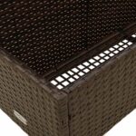 vidaXL Úložný plavák k bazénu, hnedý 110x100x57 cm, polyratan – Obrázok 8