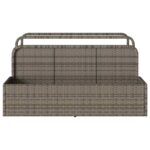vidaXL Úložný plavák pri bazéne, sivý 110x100x57 cm, polyratan – Obrázok 5