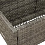 vidaXL Úložný plavák pri bazéne, sivý 110x100x57 cm, polyratan – Obrázok 8