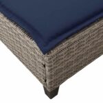 vidaXL Záhradné ležadlo s vankúšmi, sivé 55x200x25,5 cm, polyratan – Obrázok 10