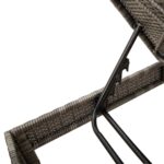 vidaXL Záhradné ležadlo s vankúšom, sivé 55x200x44 cm, polyratan – Obrázok 9