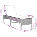 vidaXL Záhradné ležadlo s vankúšom béžové 55x200x44 cm polyratan – Obrázok 10