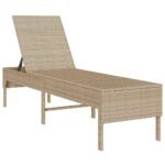 vidaXL Záhradné ležadlo s vankúšom béžové 55x200x44 cm polyratan – Obrázok 4