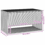 vidaXL Záhradná krabica na vankúše béžová 100x55x55,5 cm polyratan – Obrázok 10