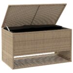 vidaXL Záhradná krabica na vankúše béžová 100x55x55,5 cm polyratan – Obrázok 3