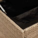 vidaXL Záhradná krabica na vankúše béžová 100x55x55,5 cm polyratan – Obrázok 8