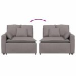 vidaXL Modulová opierka na ruky s vankúšmi, béžová 100 cm – Obrázok 6