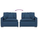 vidaXL Modulová opierka na ruky s vankúšmi modrá 100 cm – Obrázok 6