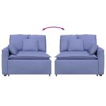 vidaXL Modulová opierka na ruky s vankúšmi, džínsovo modrá 100 cm – Obrázok 6