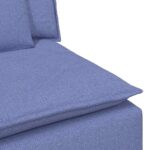 vidaXL Modulová opierka na ruky s vankúšmi, džínsovo modrá 100 cm – Obrázok 8