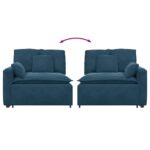 vidaXL Modulová opierka na ruky s vankúšmi modrá 100 cm – Obrázok 6