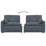 vidaXL Modulová opierka na ruky s vankúšmi, tmavosivá, 100 cm – Obrázok 6