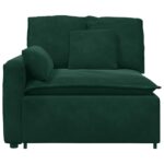 vidaXL Modulárna opierka na ruky s vankúšmi, tmavozelená, 100 cm – Obrázok 3