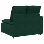 vidaXL Modulárna opierka na ruky s vankúšmi, tmavozelená, 100 cm – Obrázok 5