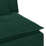 vidaXL Modulárna opierka na ruky s vankúšmi, tmavozelená, 100 cm – Obrázok 8
