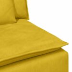 vidaXL Modulová opierka na ruky s vankúšmi, žltá 100 cm – Obrázok 8