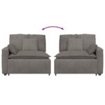 vidaXL Modulová opierka na ruky s vankúšmi, svetlosivá, 100 cm – Obrázok 6