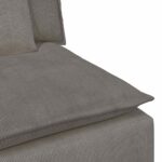 vidaXL Modulová opierka na ruky s vankúšmi, svetlosivá, 100 cm – Obrázok 8