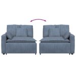 vidaXL Modulová opierka na ruky s vankúšmi modrá 100 cm – Obrázok 6