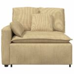 vidaXL Modulárna opierka na ruky s vankúšmi, sivozelená, 100 cm – Obrázok 3