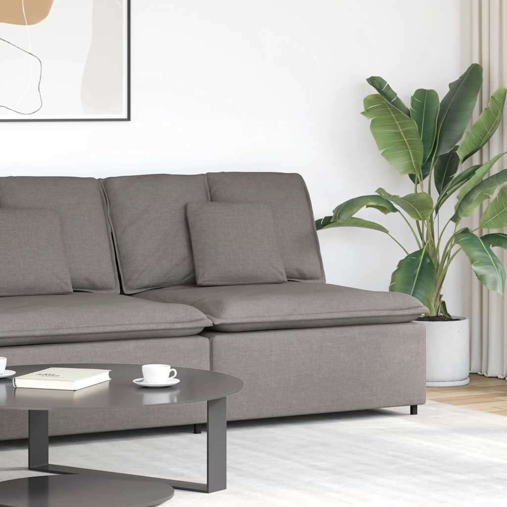 4104422_1.jpg vidaXL Modulová stredová pohovka s vankúšmi, béžová 100 cm – Obrázok 1