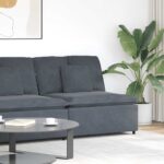 vidaXL Modulová stredová pohovka s vankúšmi, tmavosivá 100 cm