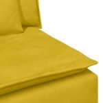 vidaXL Modulová stredová pohovka s vankúšmi žltá 100 cm – Obrázok 6