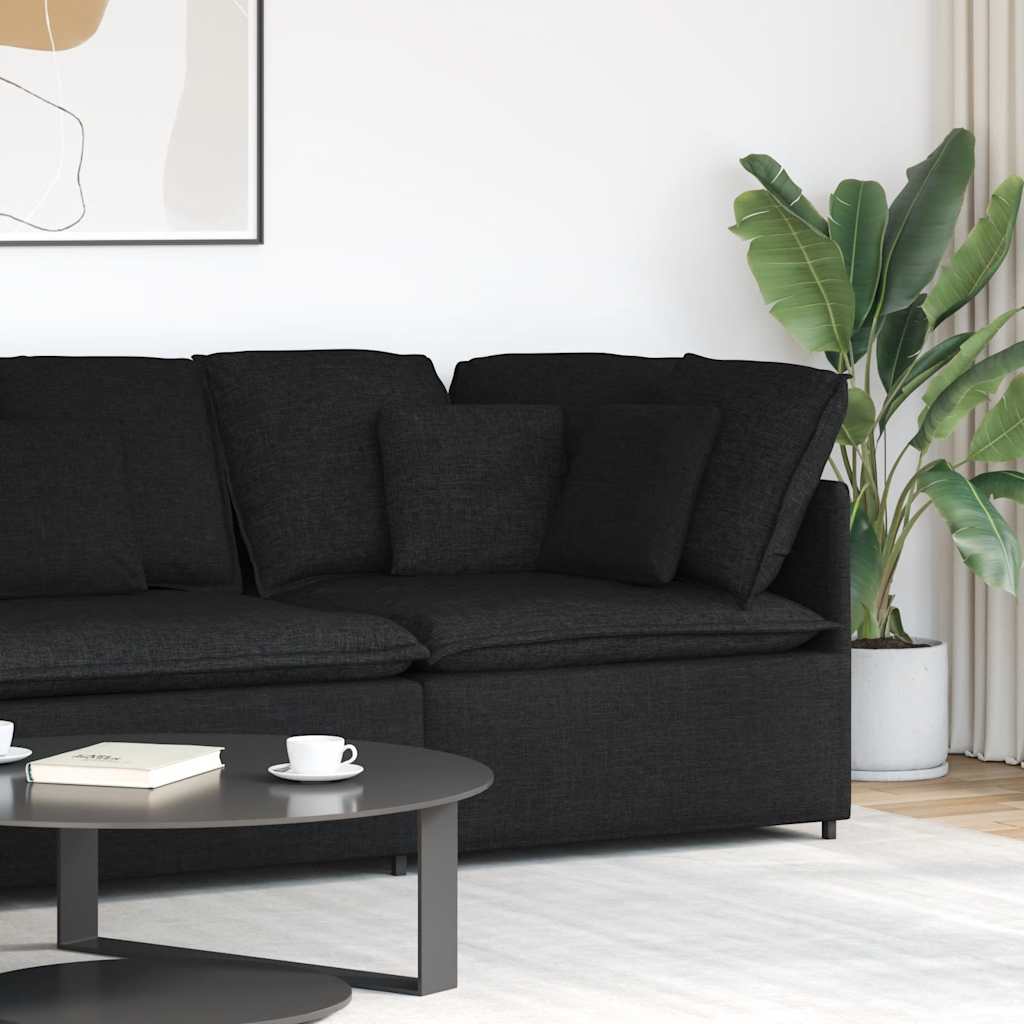 4104449_1.jpg vidaXL Modulárna rohová pohovka s vankúšmi čierna 100 cm – Obrázok 1