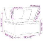vidaXL Modulárna rohová pohovka s vankúšmi, svetlosivá 100 cm – Obrázok 9