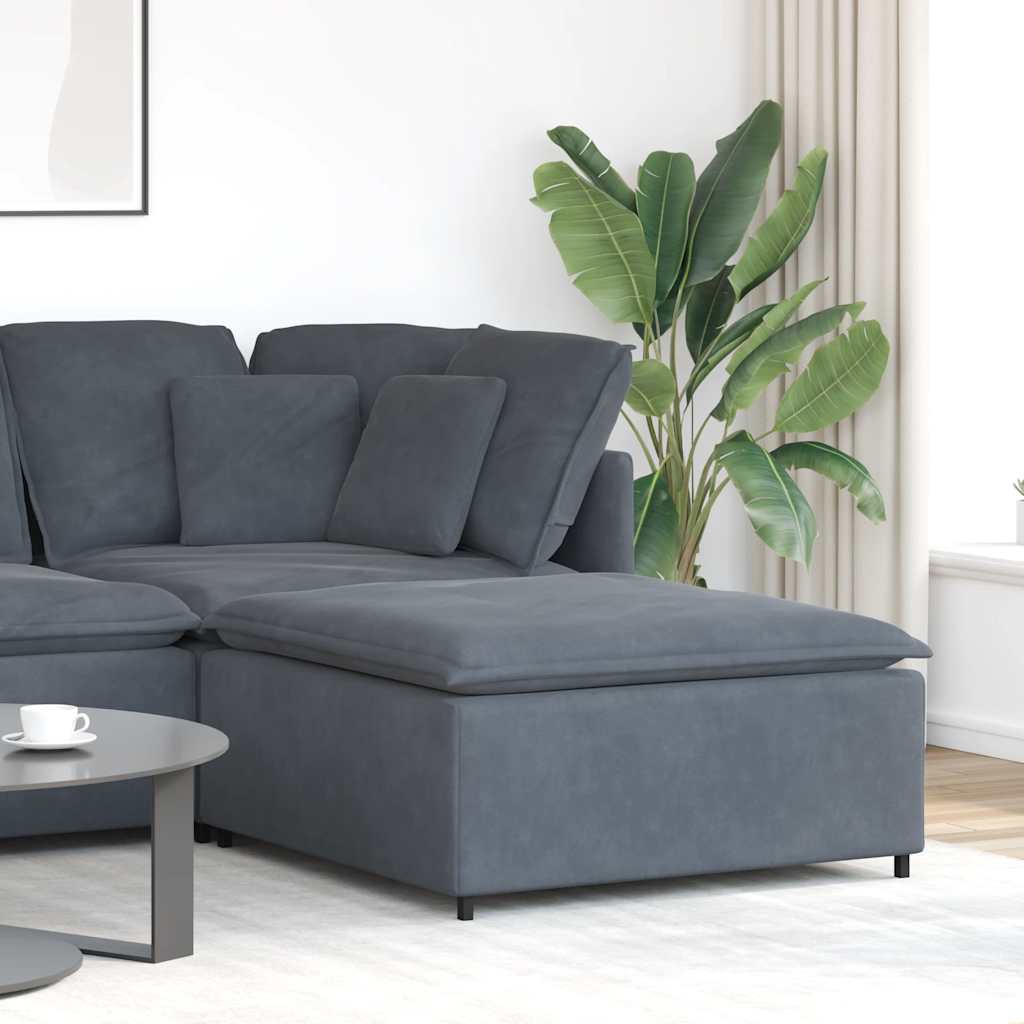 4104490_1.jpg vidaXL Modulárna pohovka s podnožkou, tmavosivá 100x100x48 cm – Obrázok 1