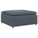 vidaXL Modulárna pohovka s podnožkou, tmavosivá 100x100x48 cm – Obrázok 5