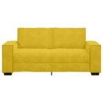 vidaXL 2-miestna pohovka, žltá 180x78x84 cm, zamat – Obrázok 4