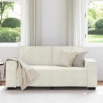 vidaXL 2-miestna pohovka krémová 180x78x84 cm zamatová – Obrázok 3